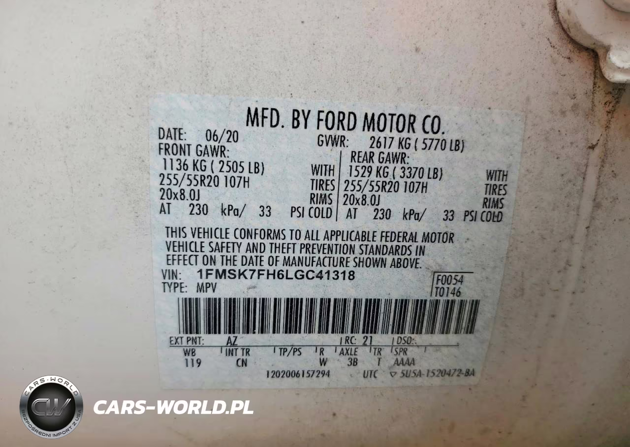 2020 Ford Explorer Limited VIN:1FMSK7FH6LGC41318 - 14