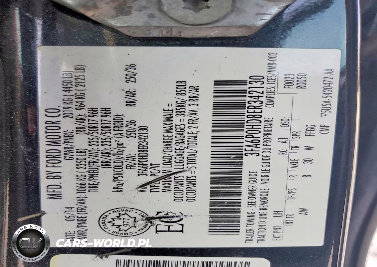 2014 Ford Fusion Se VIN:3FA6P0HD8ER342130 - 12