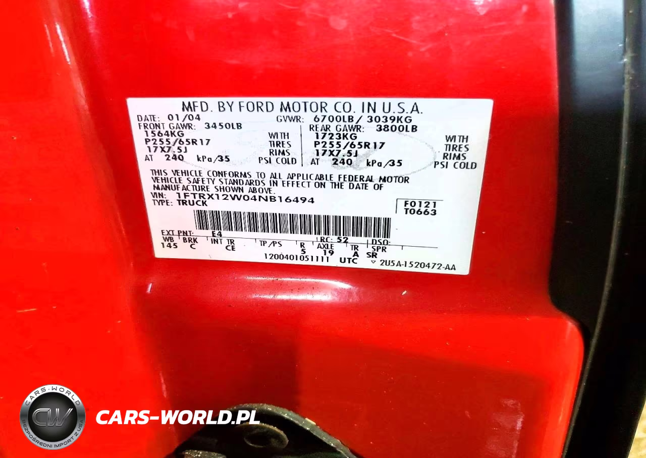 2004 Ford F150 VIN:1FTRX12W04NB16494 - 12