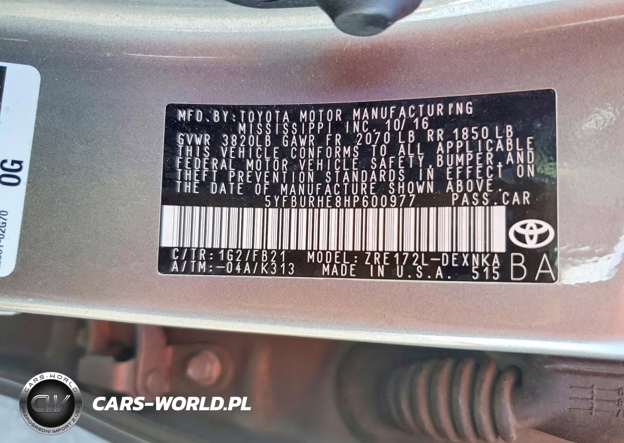 2017 Toyota Corolla Le VIN:5YFBURHE8HP600977 - 13