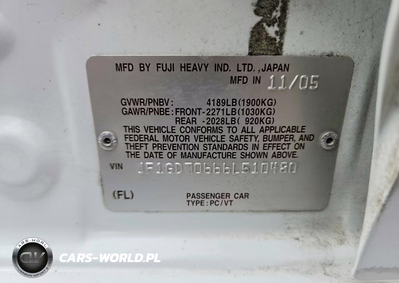 2006 Subaru Impreza Wrx Sti VIN:JF1GD70666L510480 - 12