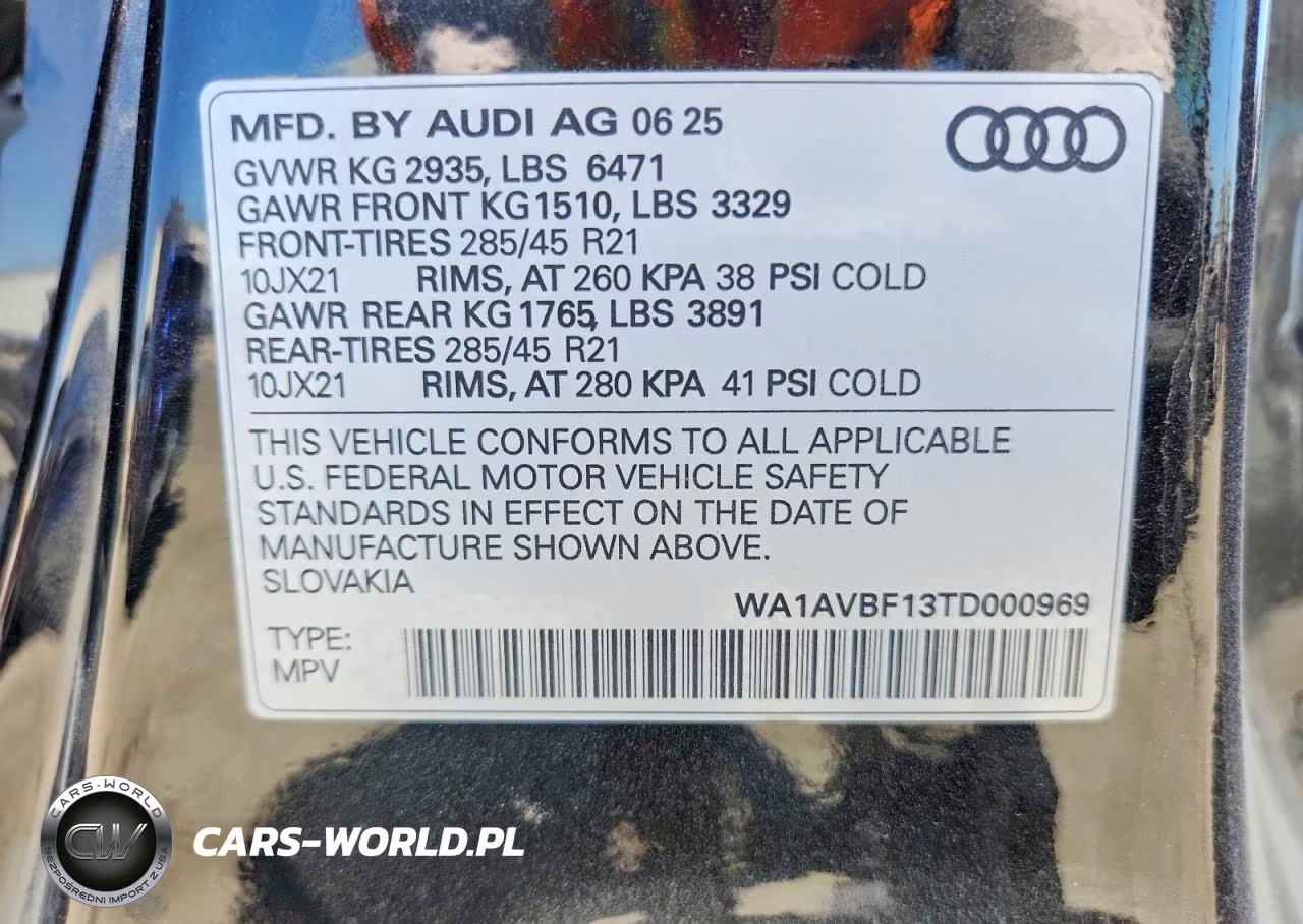 2026 Audi Q8 Premium VIN:WA1AVBF13TD000969 - 13