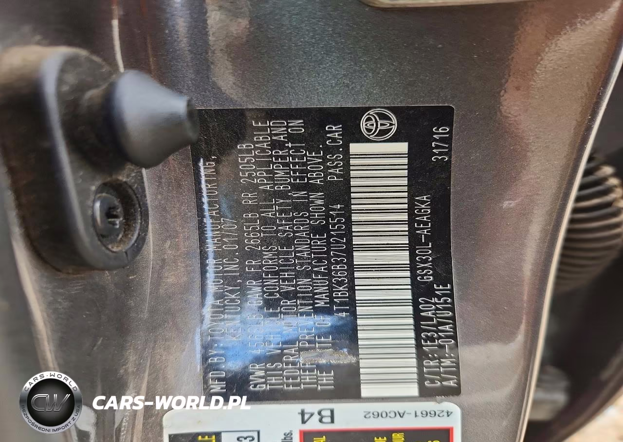 2007 Toyota Avalon Xls VIN:4T1BK36B37U215514 - 13
