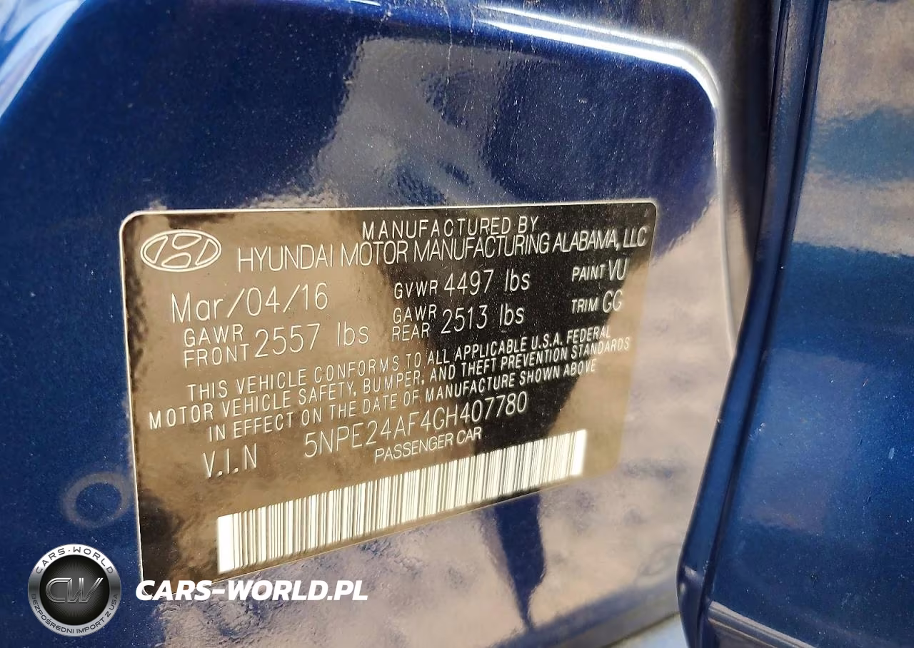 2016 Hyundai Sonata Se VIN:5NPE24AF4GH407780 - 12
