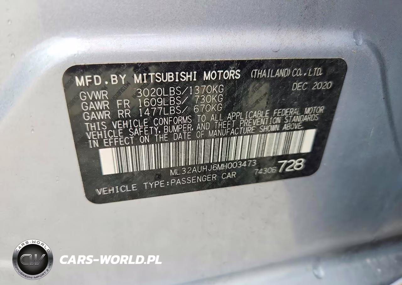 2021 Mitsubishi Mirage Es VIN:ML32AUHJ6MH003473 - 13