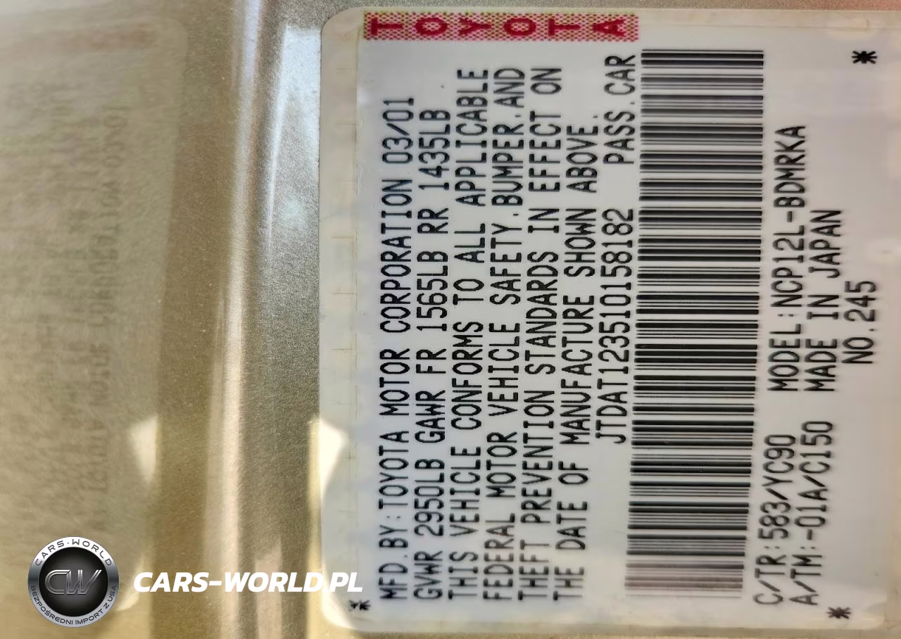 2001 Toyota Echo Base VIN:JTDAT123510158182 - 13