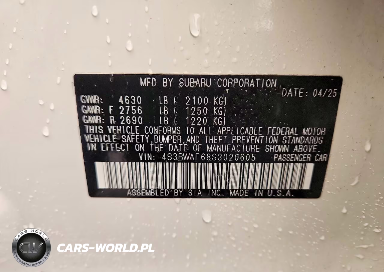 2025 Subaru Legacy Premium VIN:4S3BWAF68S3020605 - 13