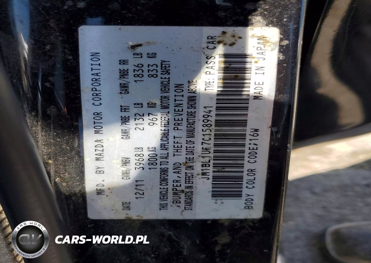 2012 Mazda 3 I VIN:JM1BL1UF7C1589941 - 13
