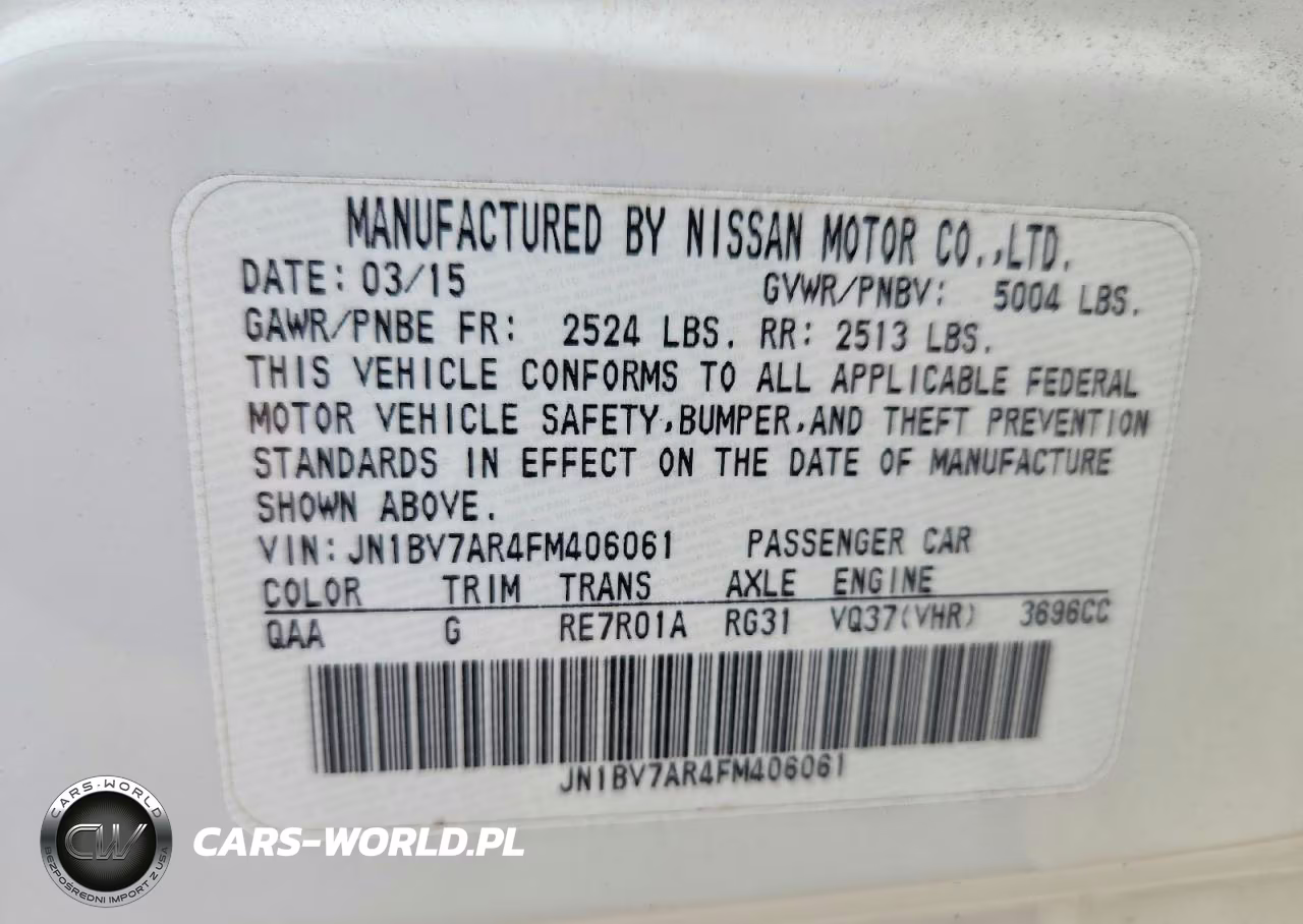 2015 Infiniti Q50 Base VIN:JN1BV7AR4FM406061 - 12