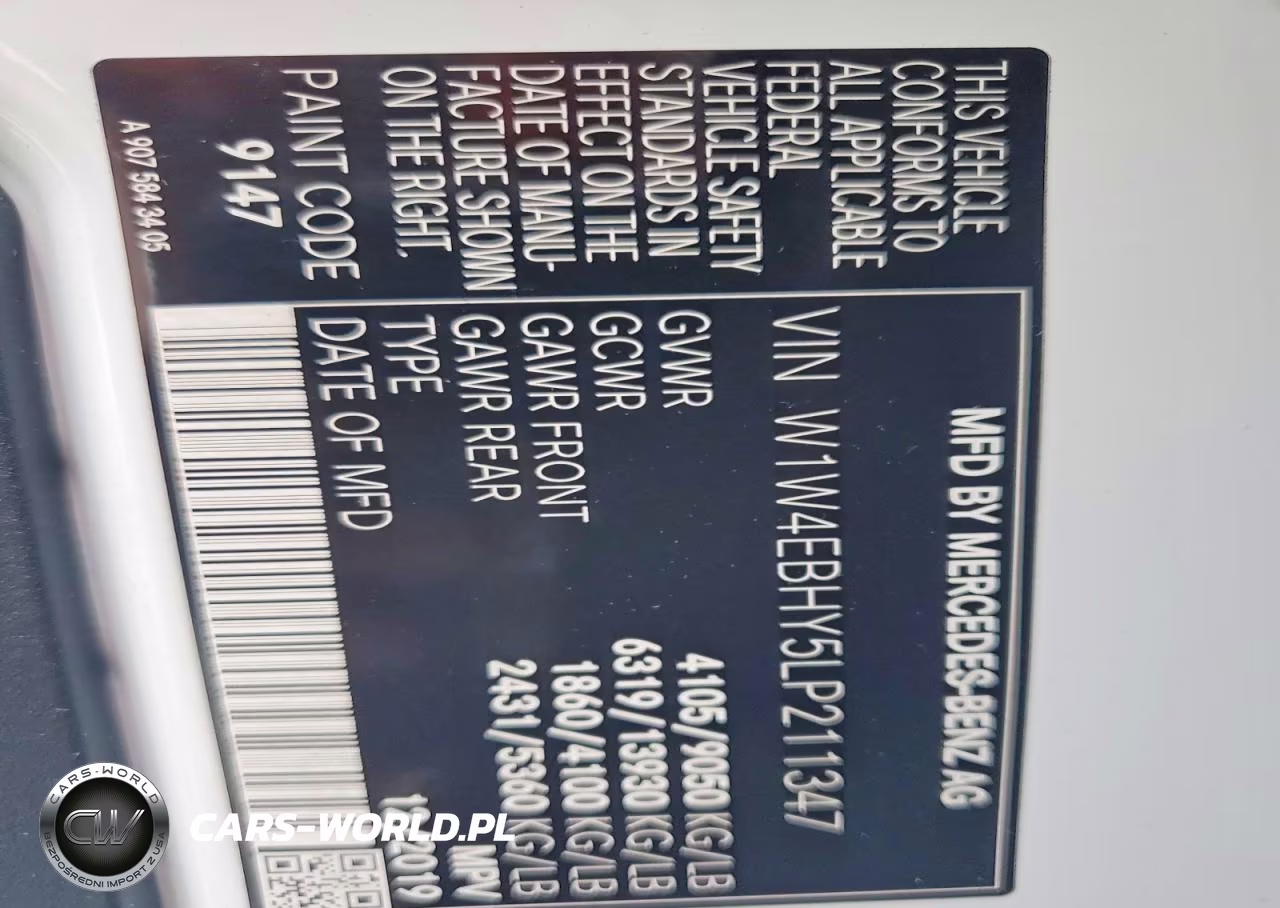 2020 Mercedes-Benz Sprinter 2500 Delivery Van VIN:W1W4EBHY5LP211347 - 14