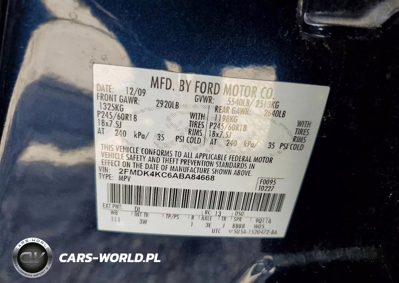 2010 Ford Edge Limited VIN:2FMDK4KC6ABA84668 - 13