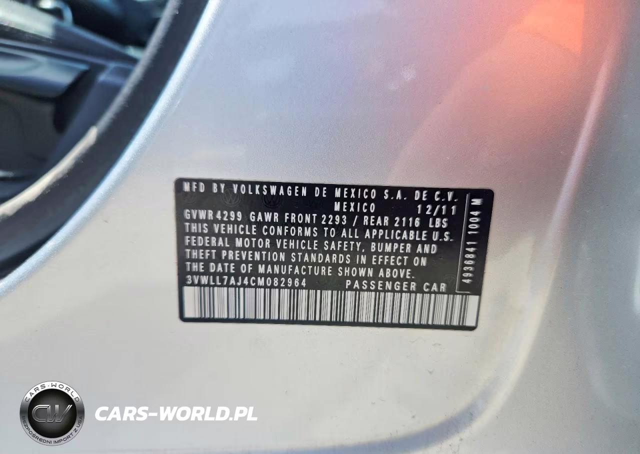 2012 Volkswagen Jetta Tdi VIN:3VWLL7AJ4CM082964 - 12