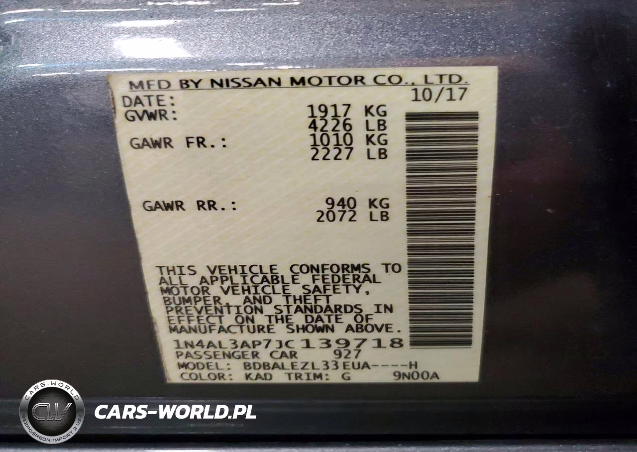 2018 Nissan Altima 2.5 S VIN:1N4AL3AP7JC139718 - 13
