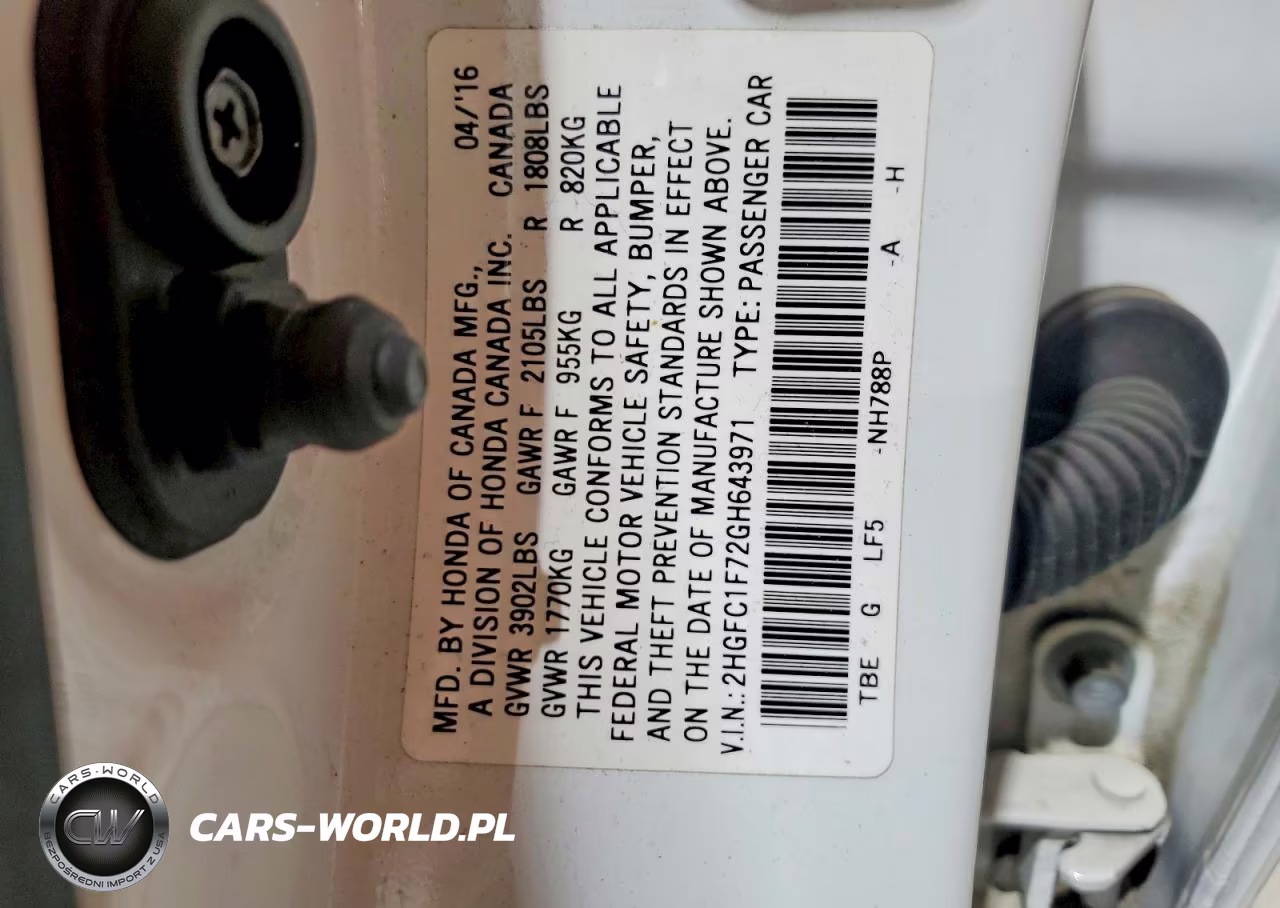2016 Honda Civic Exl VIN:2HGFC1F72GH643971 - 12