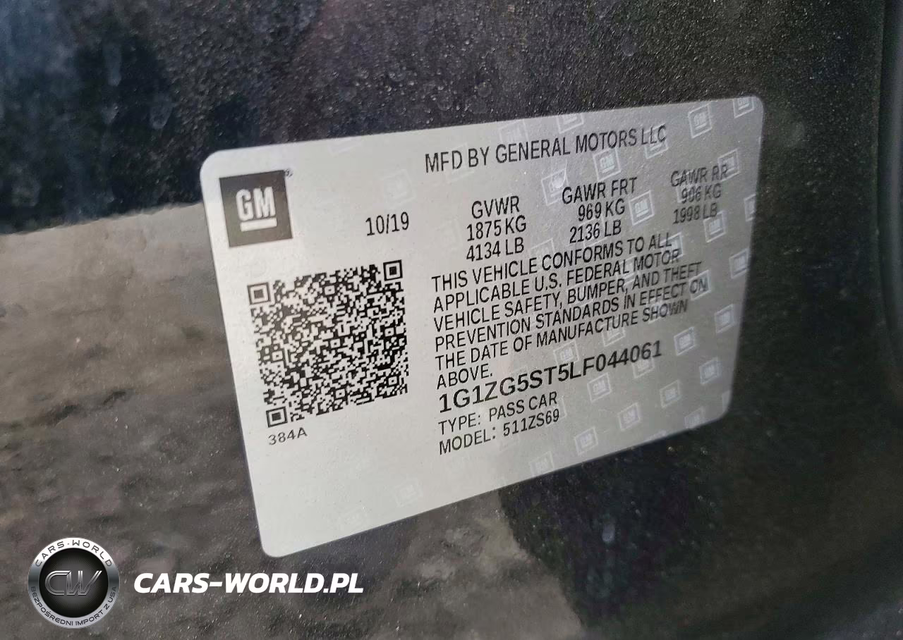 2020 Chevrolet Malibu Rs VIN:1G1ZG5ST5LF044061 - 13