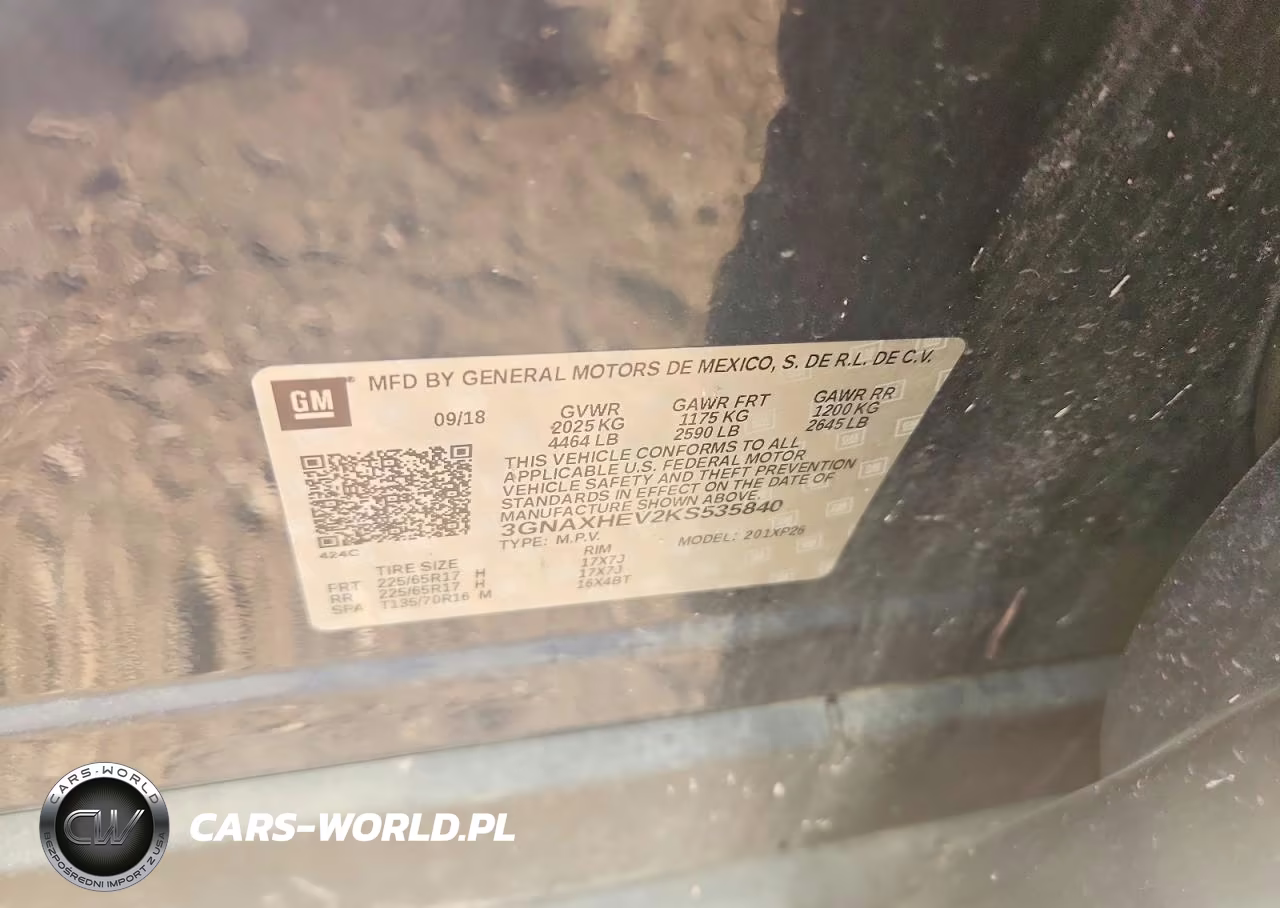 2019 Chevrolet Equinox Ls VIN:3GNAXHEV2KS535840 - 12