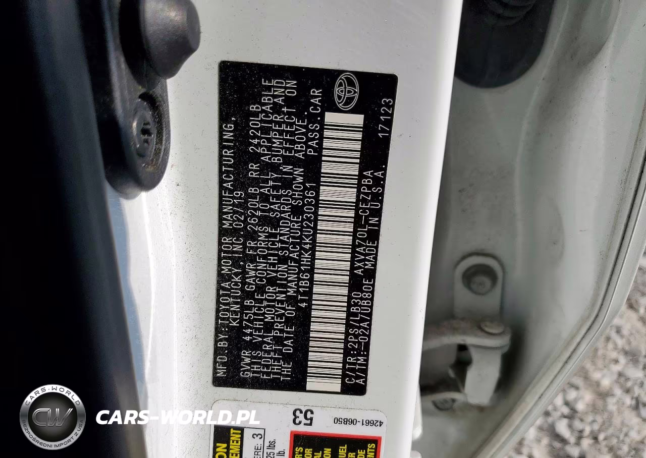 2019 Toyota Camry Xse VIN:4T1B61HK4KU230361 - 12
