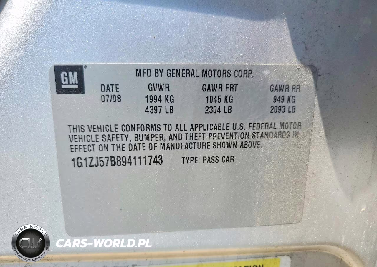 2009 Chevrolet Malibu 2Lt VIN:1G1ZJ57B894111743 - 12