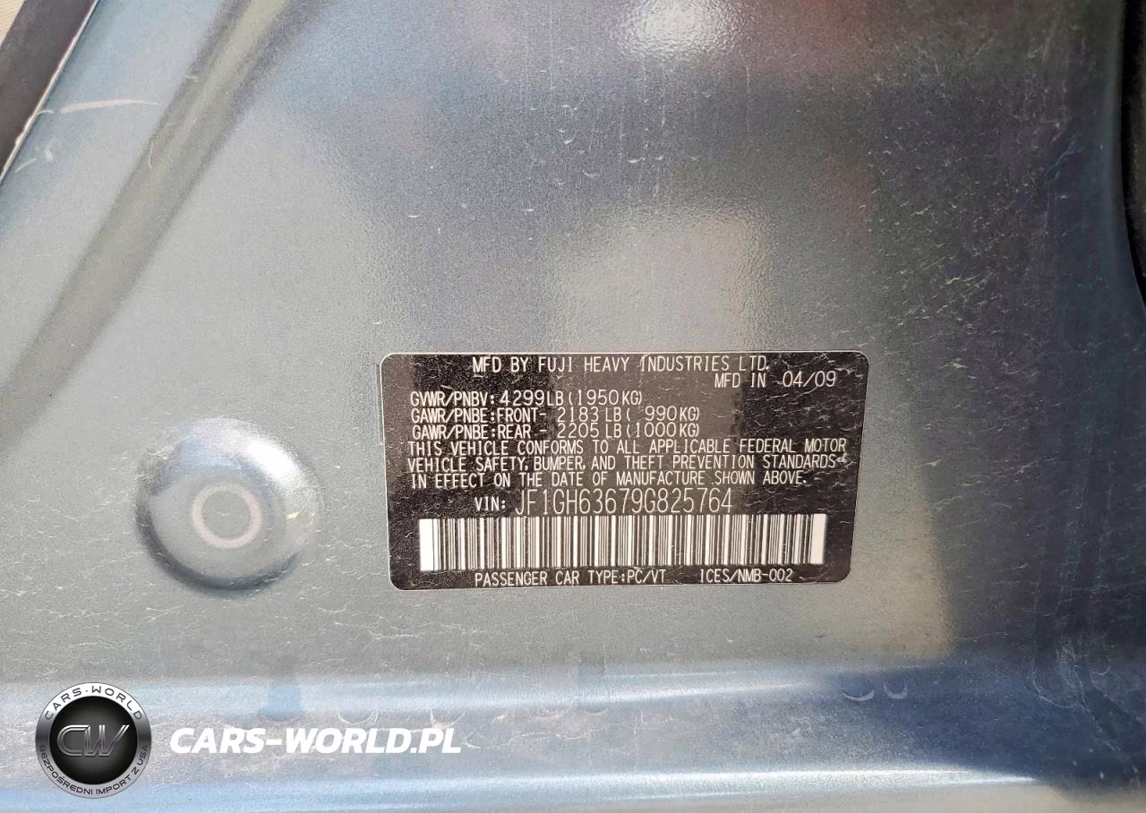 2009 Subaru Impreza Outback Sport VIN:JF1GH63679G825764 - 12