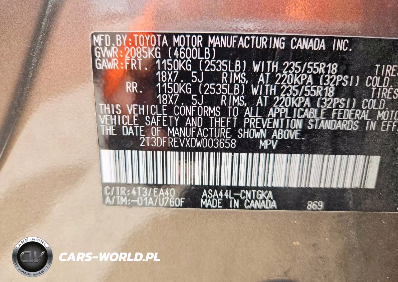 2013 Toyota Rav4 Limited VIN:2T3DFREVXDW003658 - 13