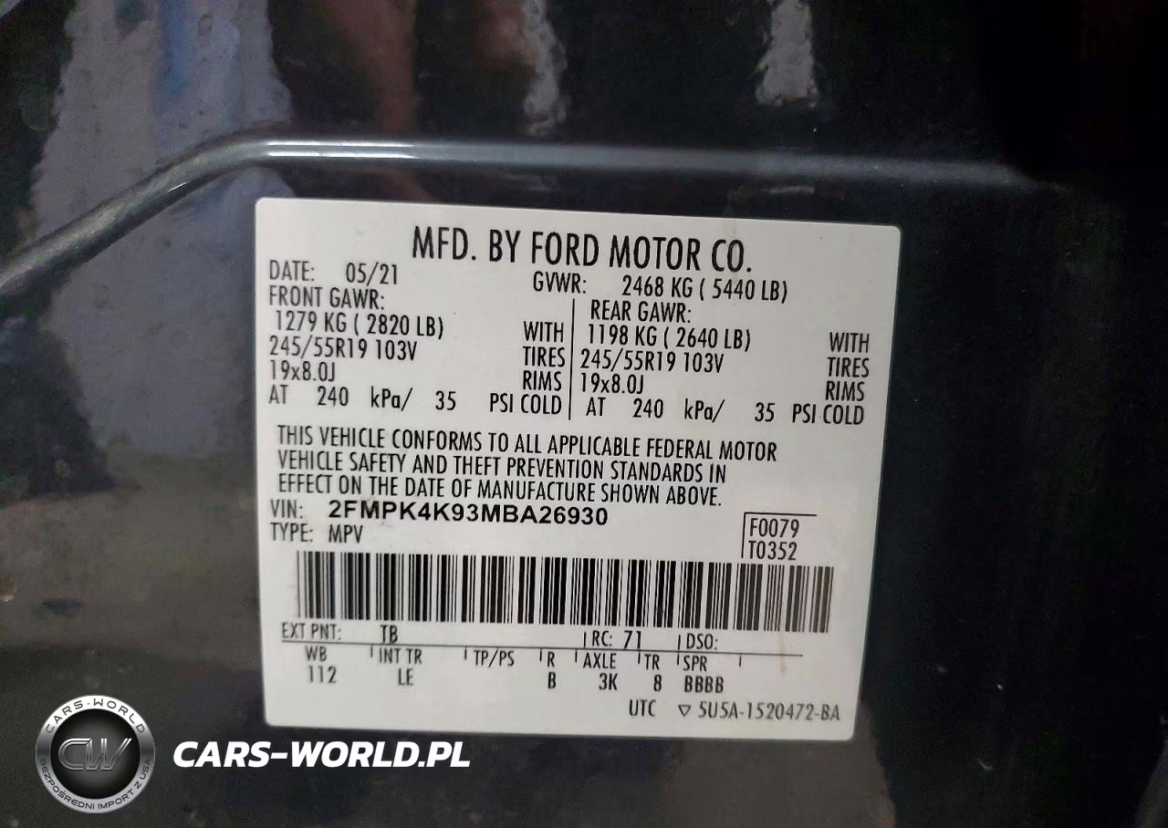 2021 Ford Edge Titanium VIN:2FMPK4K93MBA26930 - 13