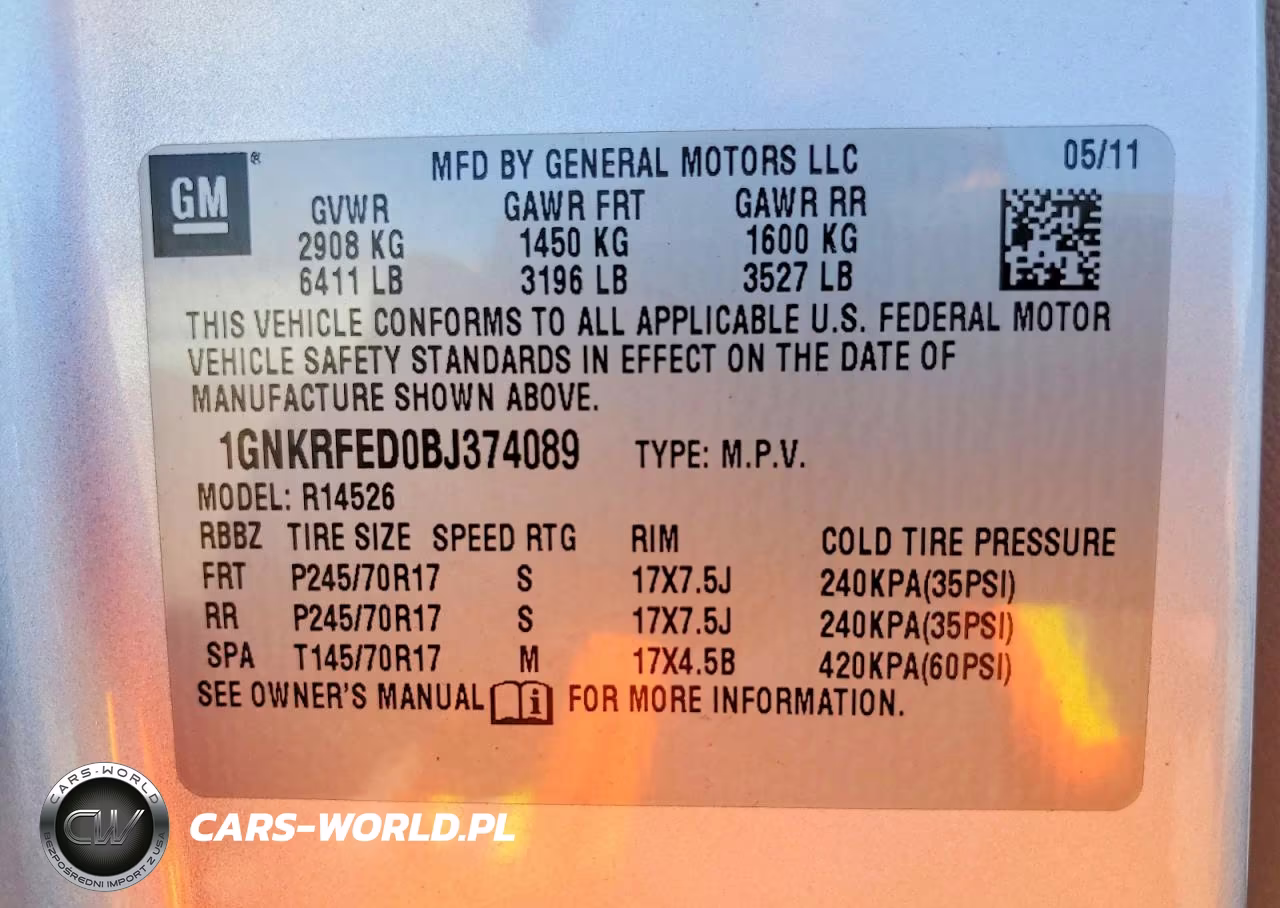 2011 Chevrolet Traverse Ls VIN:1GNKRFED0BJ374089 - 14