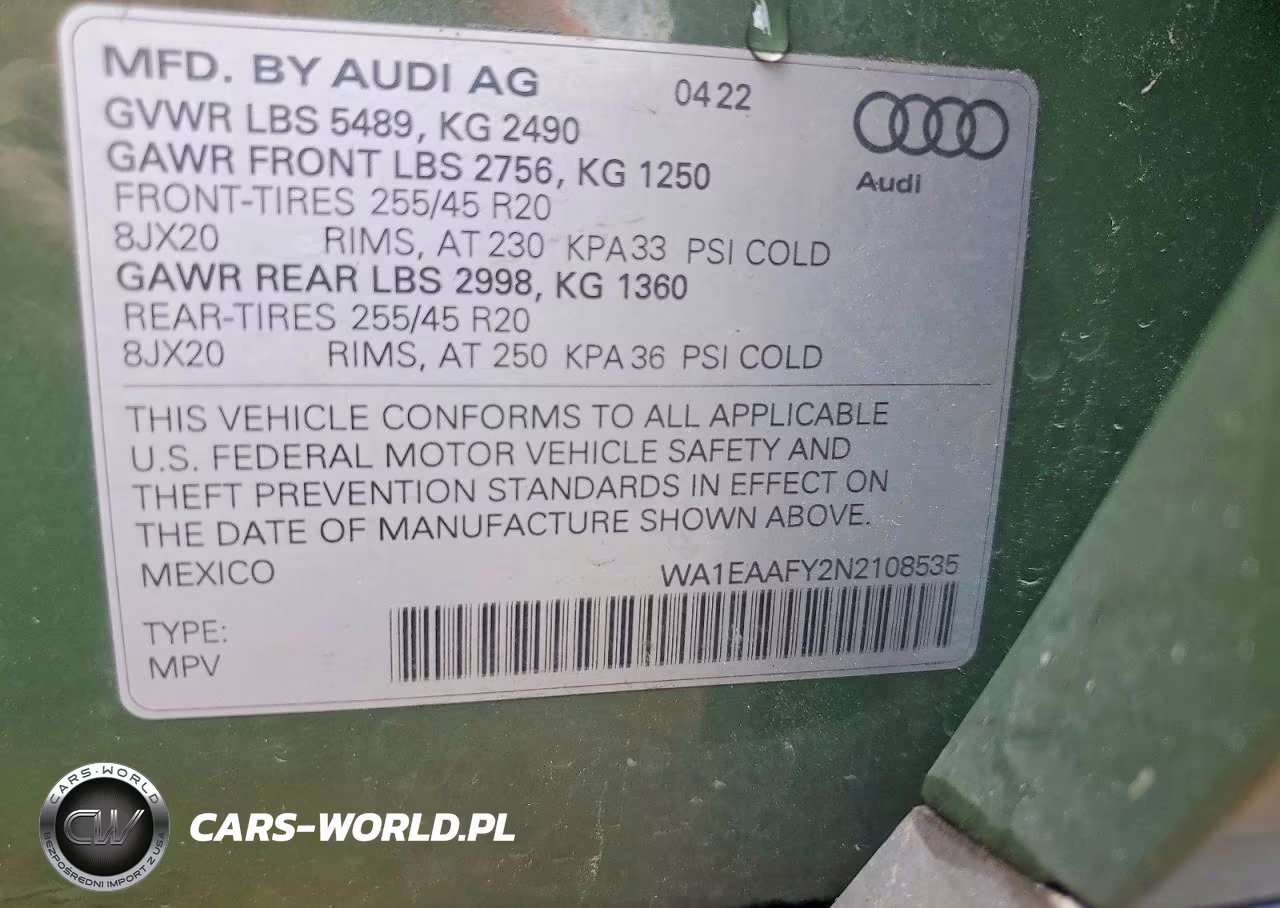 2022 Audi Q5 Premium Plus 45 VIN:WA1EAAFY2N2108535 - 13