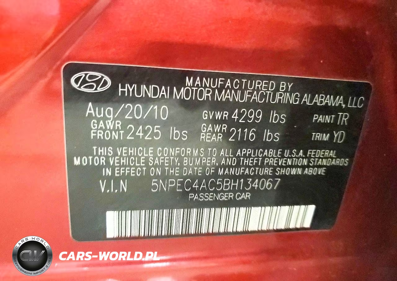 2011 Hyundai Sonata Limited VIN:5NPEC4AC5BH134067 - 12