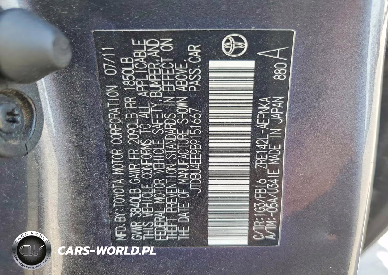 2011 Toyota Corolla Le VIN:JTDBU4EE9B9151667 - 12