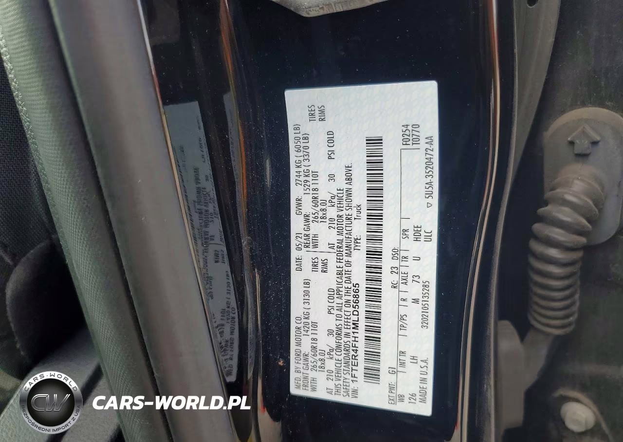 2021 Ford Ranger Xl VIN:1FTER4FH1MLD56865 - 13