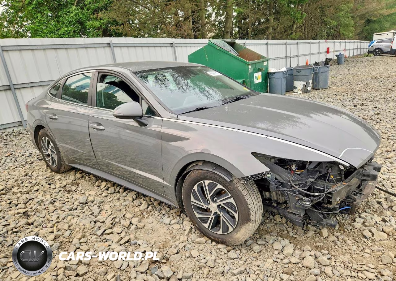 2021 Hyundai Sonata Hybrid Blue VIN:KMHL24JJ3MA020745 - 4