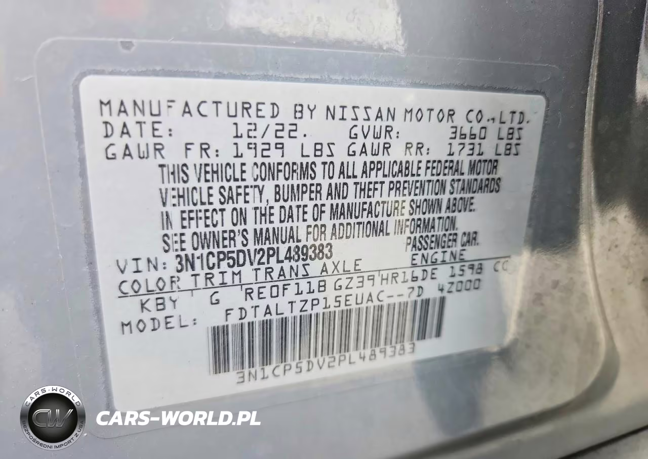 2023 Nissan Kicks Sr VIN:3N1CP5DV2PL489383 - 13