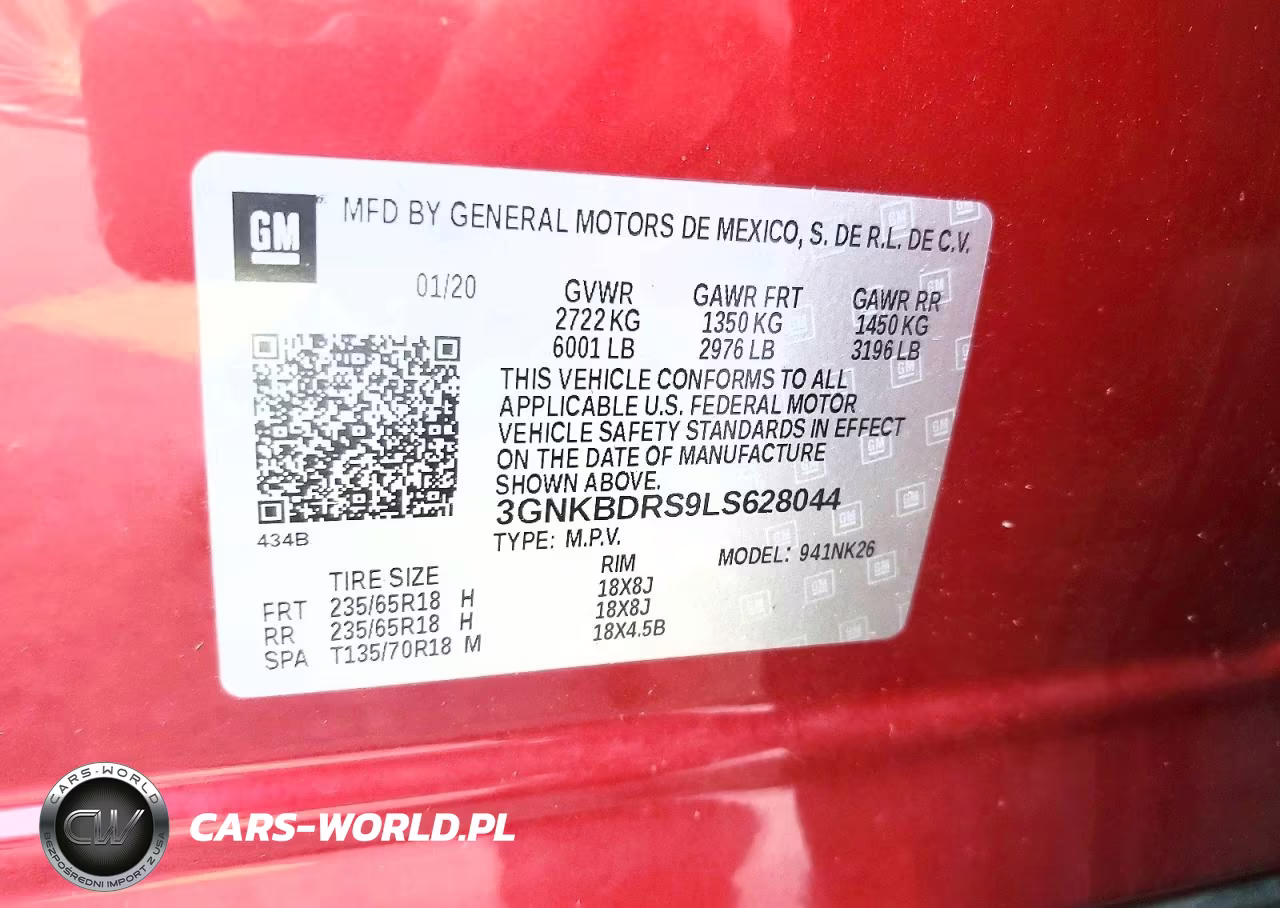 2020 Chevrolet Blazer 3Lt VIN:3GNKBDRS9LS628044 - 13