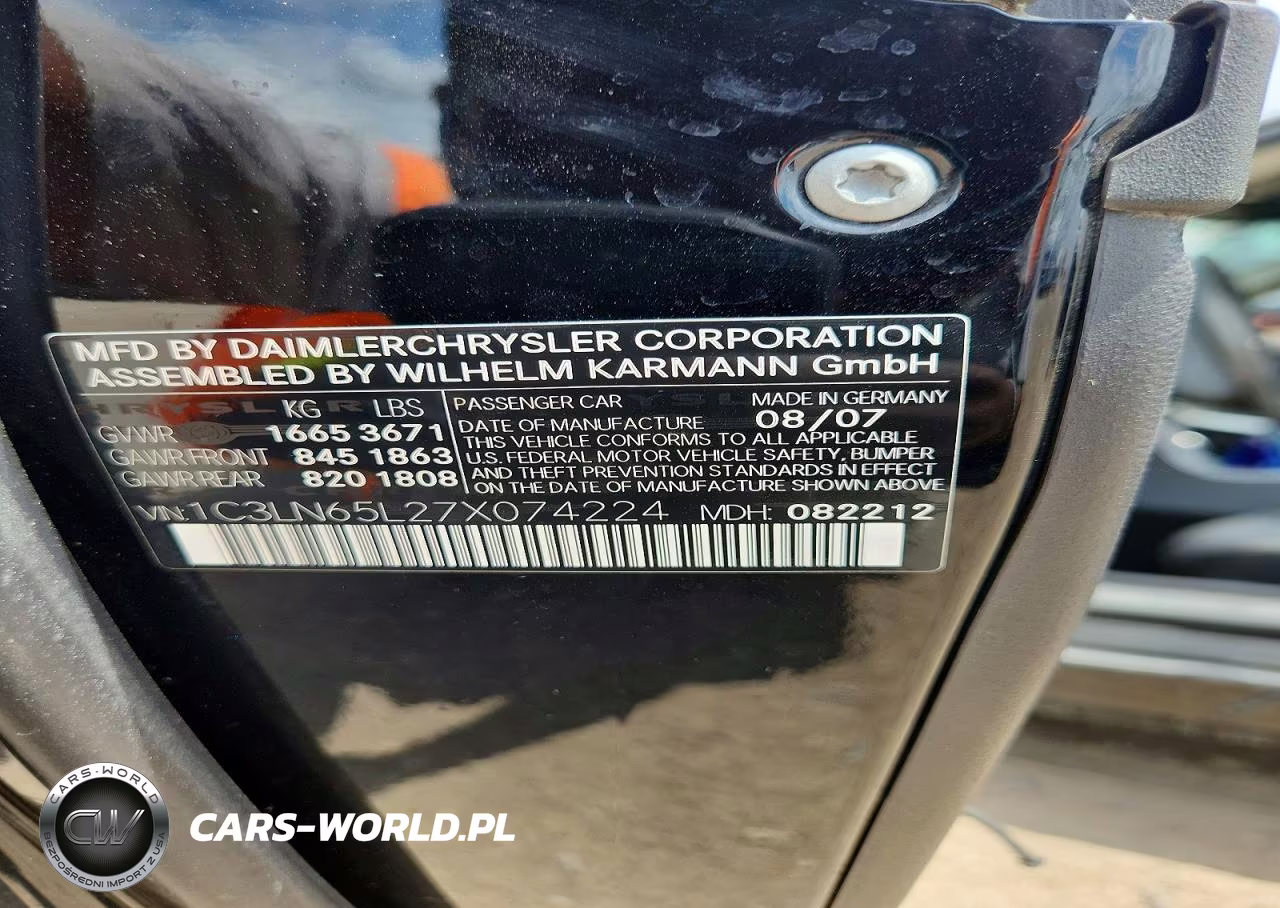 2007 Chrysler Crossfire Limited VIN:1C3LN65L27X074224 - 12
