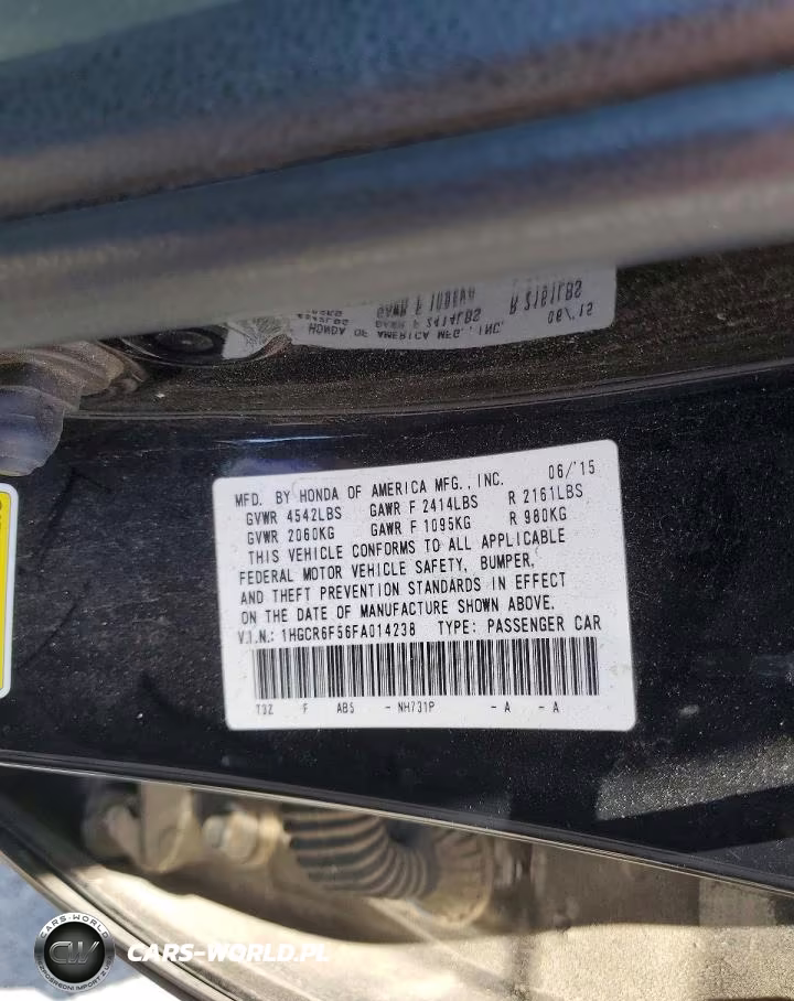 2015 Honda Accord Hybrid Exl VIN:1HGCR6F56FA014238 - 12