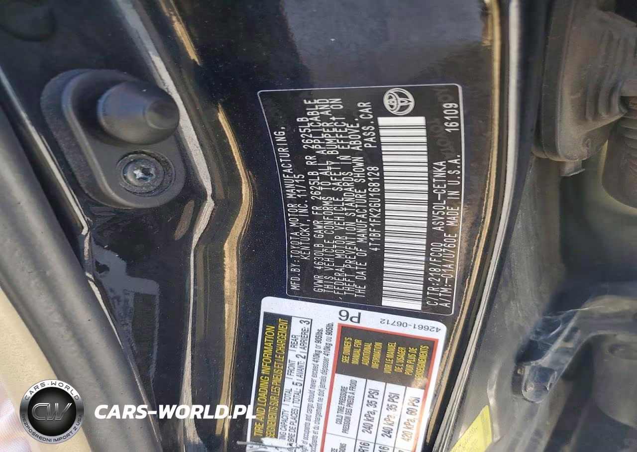 2016 Toyota Camry Le VIN:4T1BF1FK2GU168128 - 12