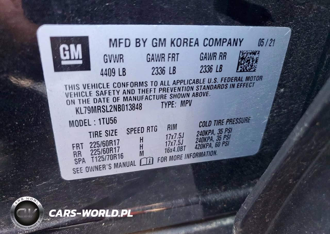 2022 Chevrolet Trailblazer Lt VIN:KL79MRSL2NB013848 - 13