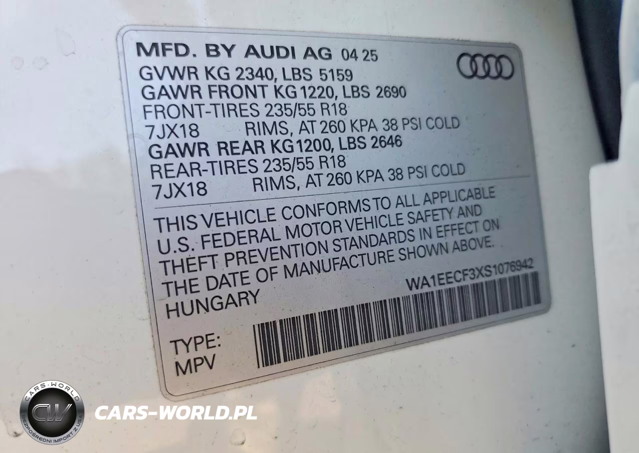 2025 Audi Q3 Premium Plus S Line 45 VIN:WA1EECF3XS1076942 - 12