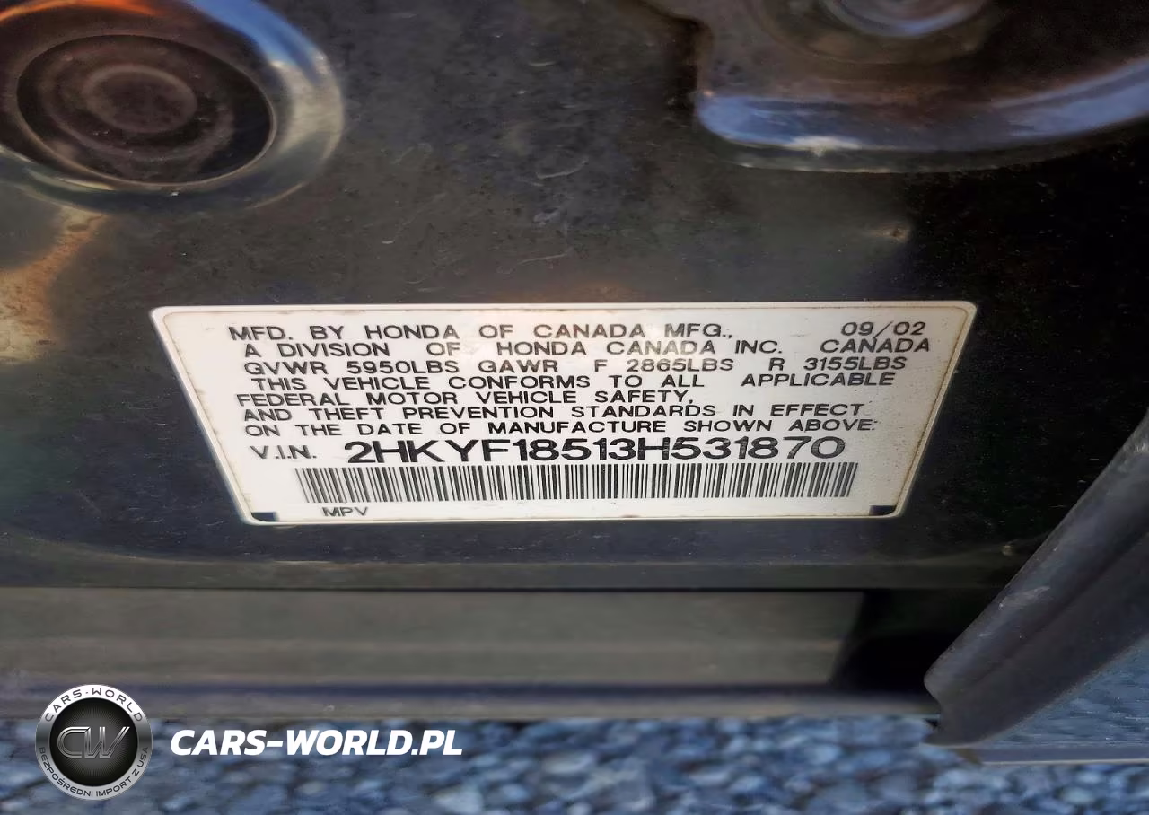 2003 Honda Pilot Exl VIN:2HKYF18513H531870 - 14