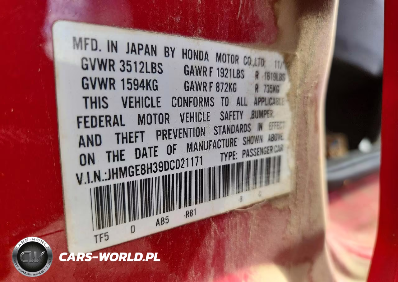 2013 Honda Fit VIN:JHMGE8H39DC021171 - 12