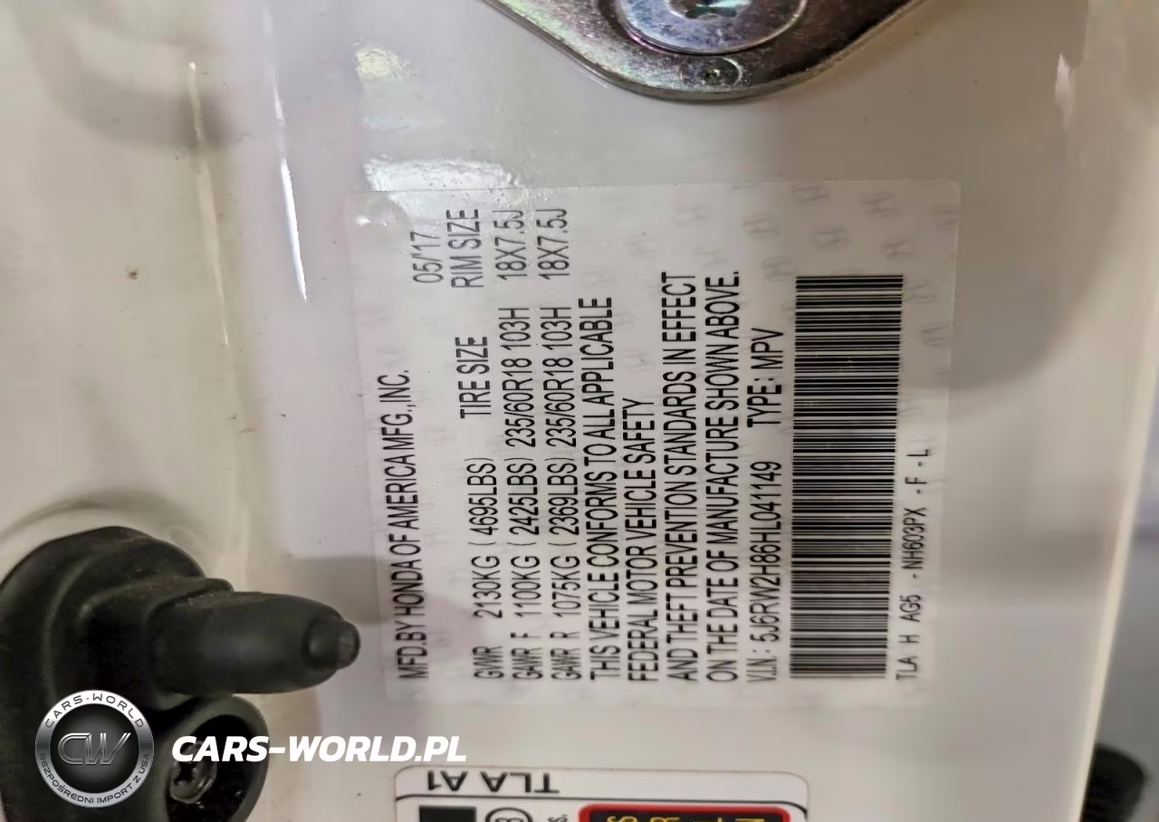 2017 Honda Cr-V Exl VIN:5J6RW2H86HL041149 - 13
