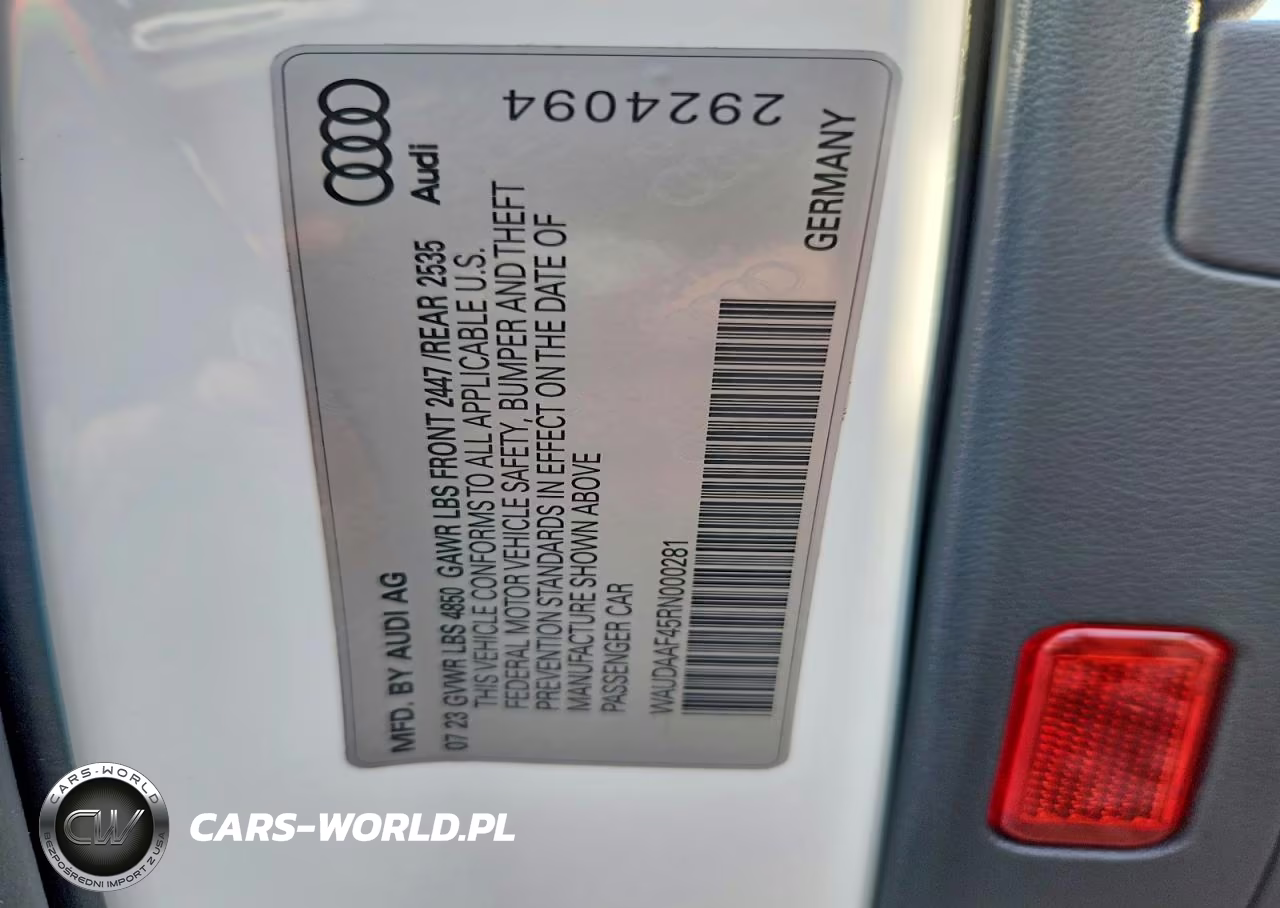 2024 Audi A4 Premium 45 VIN:WAUDAAF45RN000281 - 12