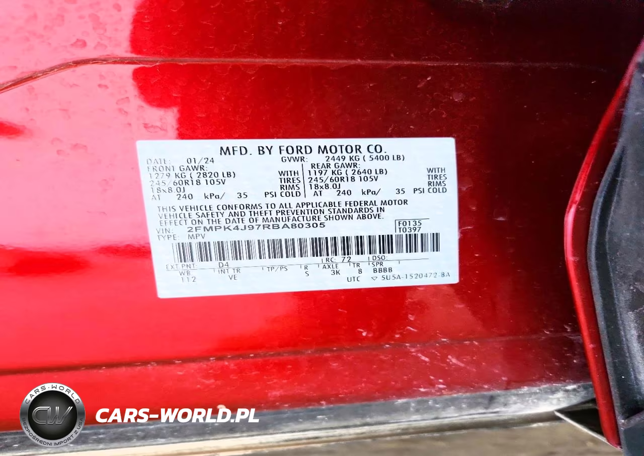 2024 Ford Edge Sel VIN:2FMPK4J97RBA80305 - 13
