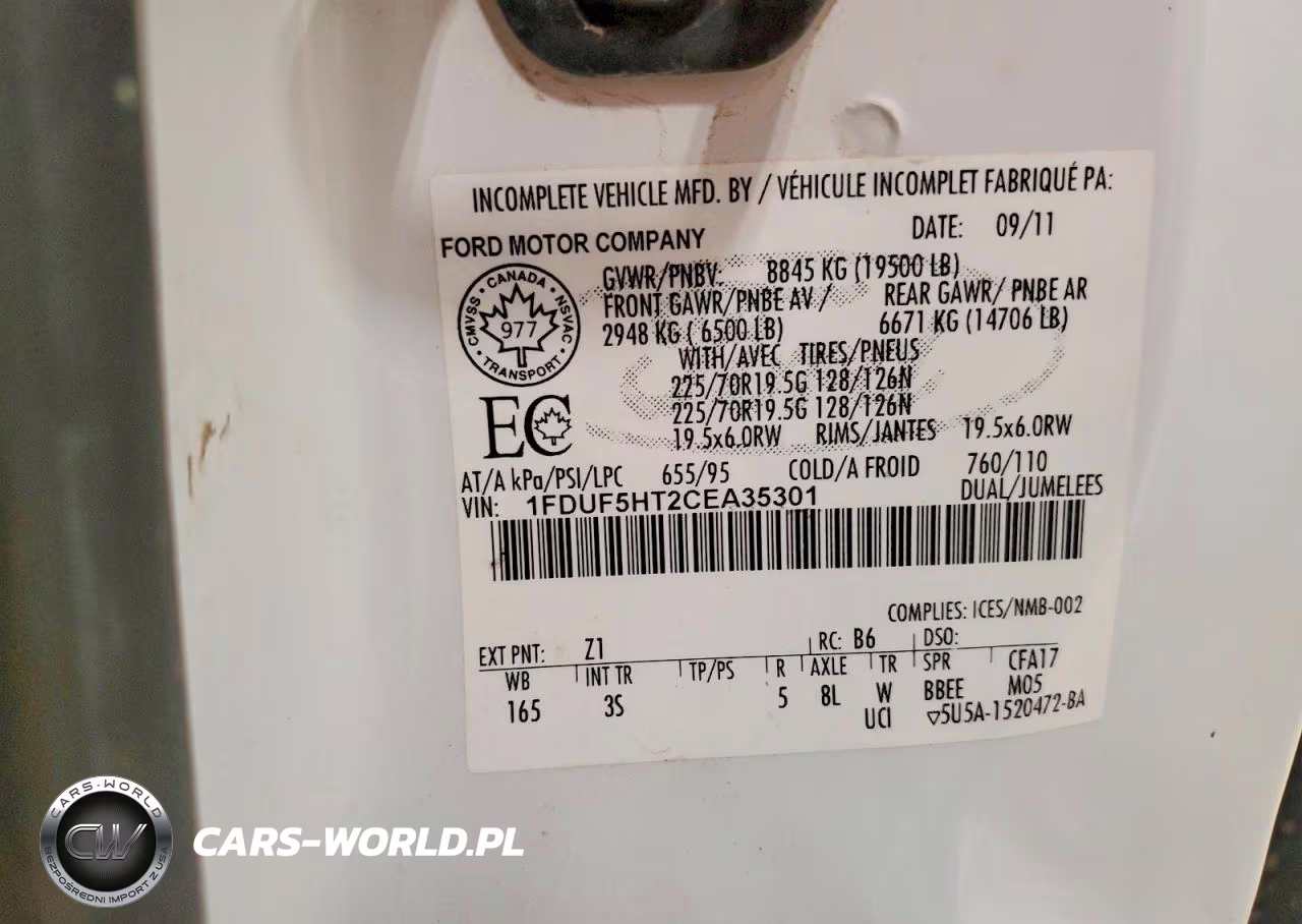 2012 Ford F550 Super Duty VIN:1FDUF5HT2CEA35301 - 13