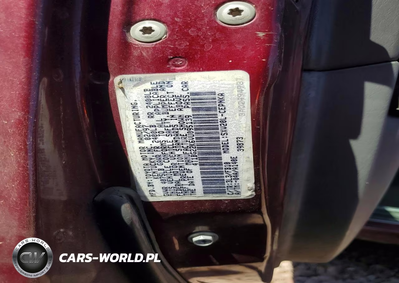 1997 Toyota Camry Le VIN:4T1BG22K6VU095139 - 12