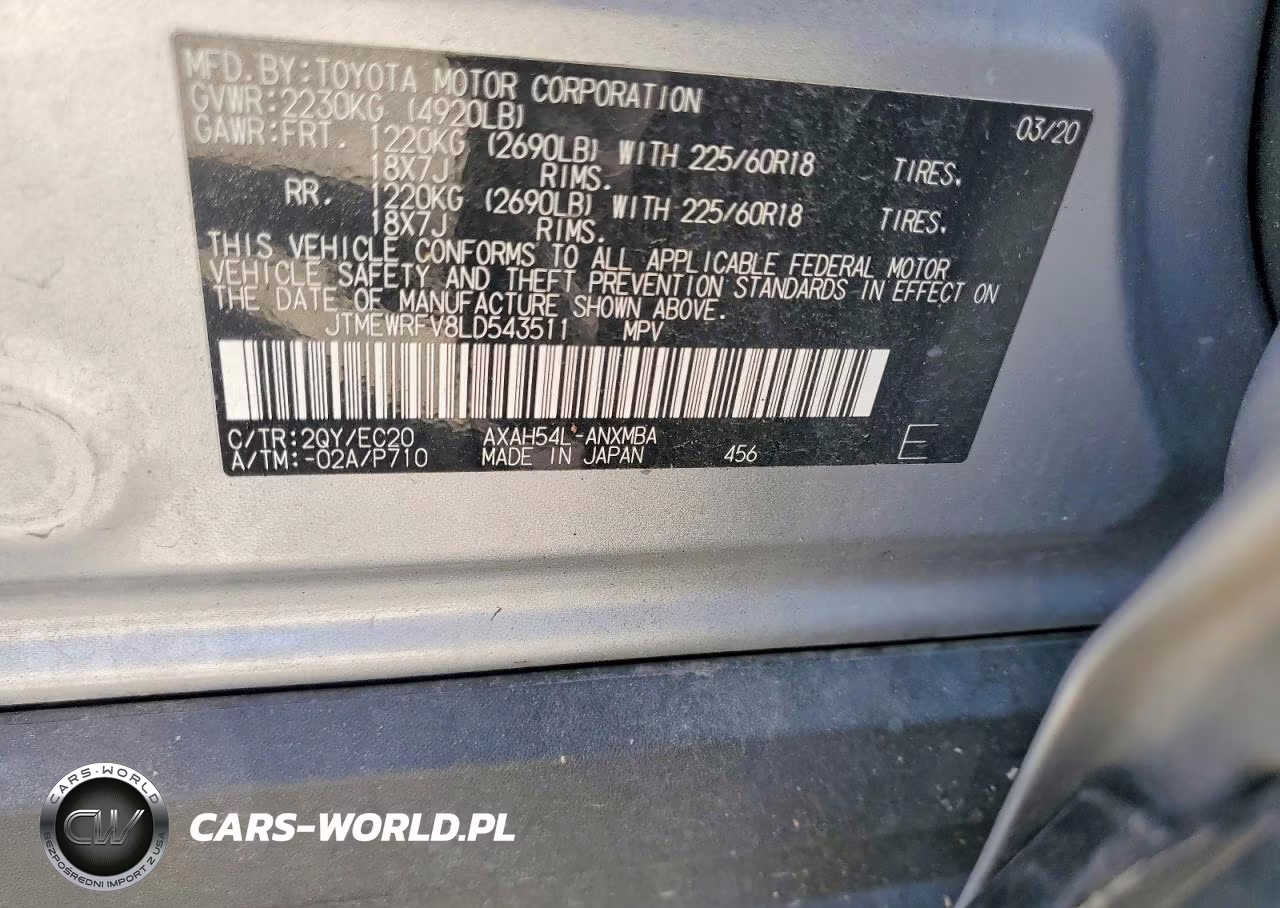 2020 Toyota Rav4 Xse VIN:JTMEWRFV8LD543511 - 13