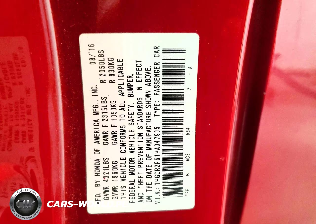 2017 Honda Accord Sport VIN:1HGCR2F51HA047935 - 13