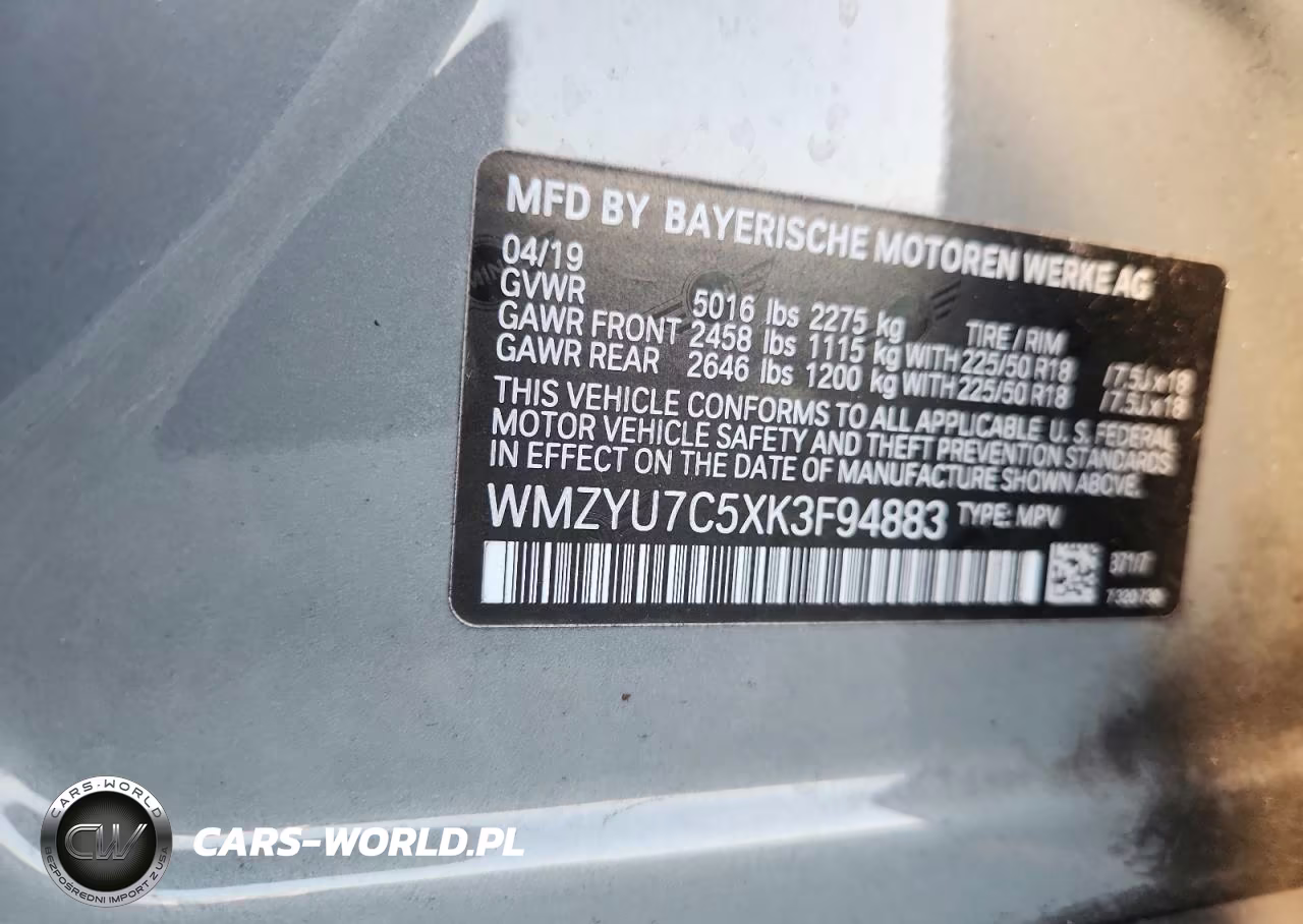 2019 Mini Cooper S E Countryman All4 VIN:WMZYU7C5XK3F94883 - 12