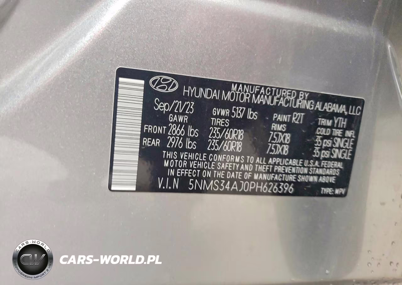 2023 Hyundai Santa Fe Sel Premium VIN:5NMS34AJ0PH626396 - 13