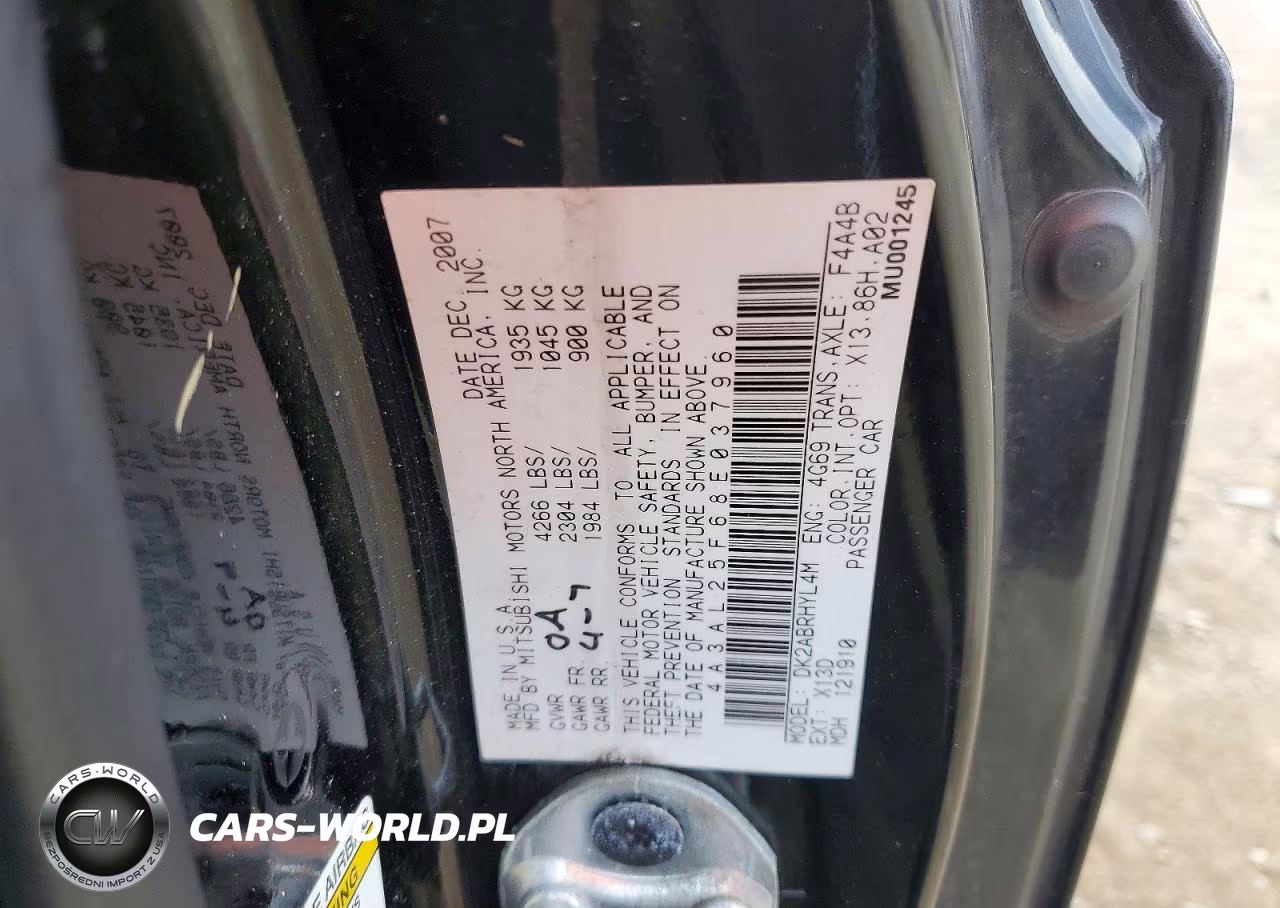 2008 Mitsubishi Eclipse Spyder Gs VIN:4A3AL25F68E037960 - 12